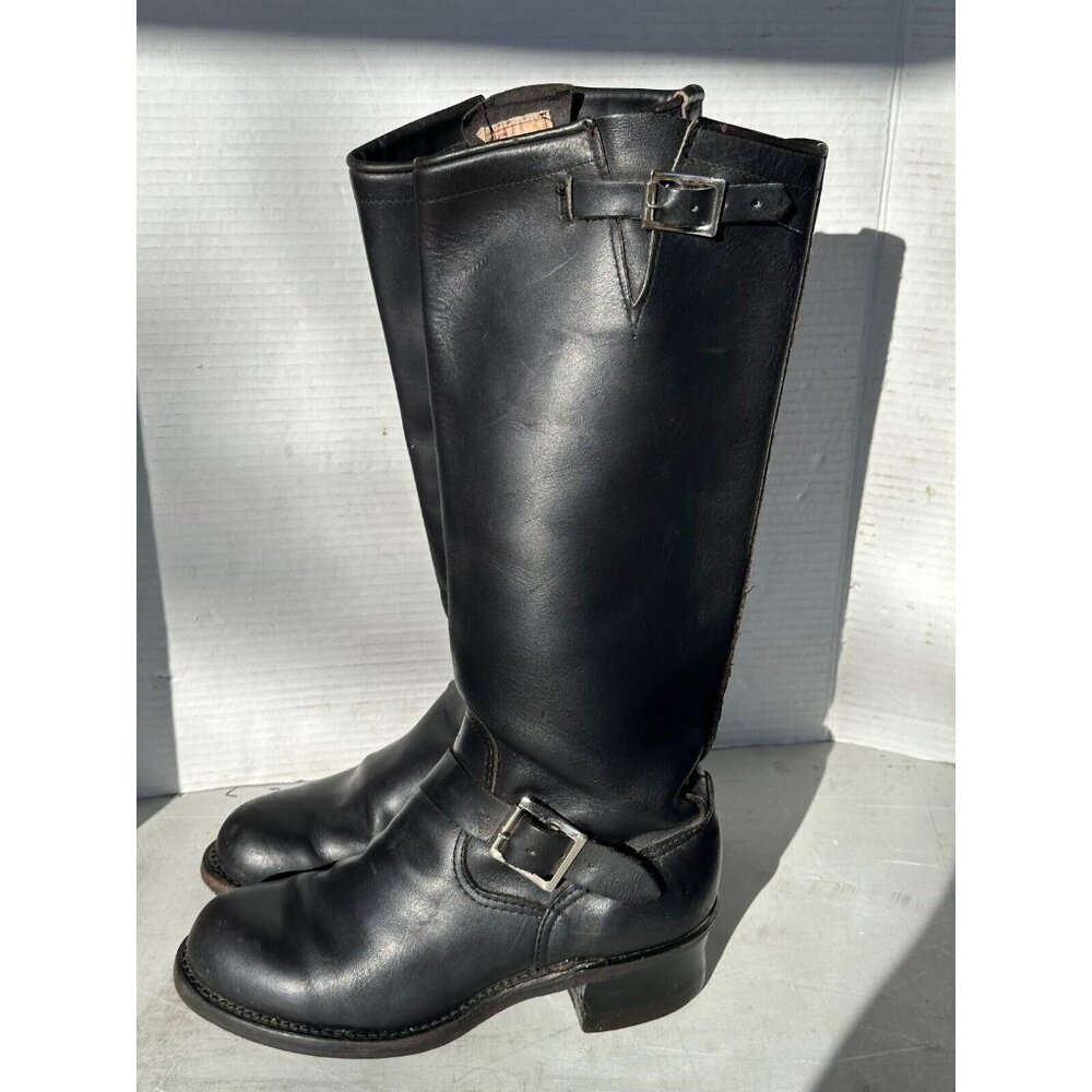 VTG 40s 50s Sears 14.5” Tall Harness Engineer Motocycle Boots Size 8D